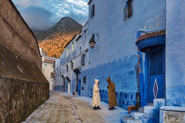 Colorful small streets in Chefchaouen medina
